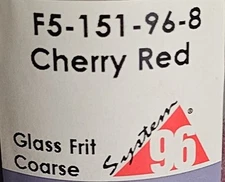 Uroboros Glass System 96 F5-151-96-8 Cherry Red Course Frit *Sample*