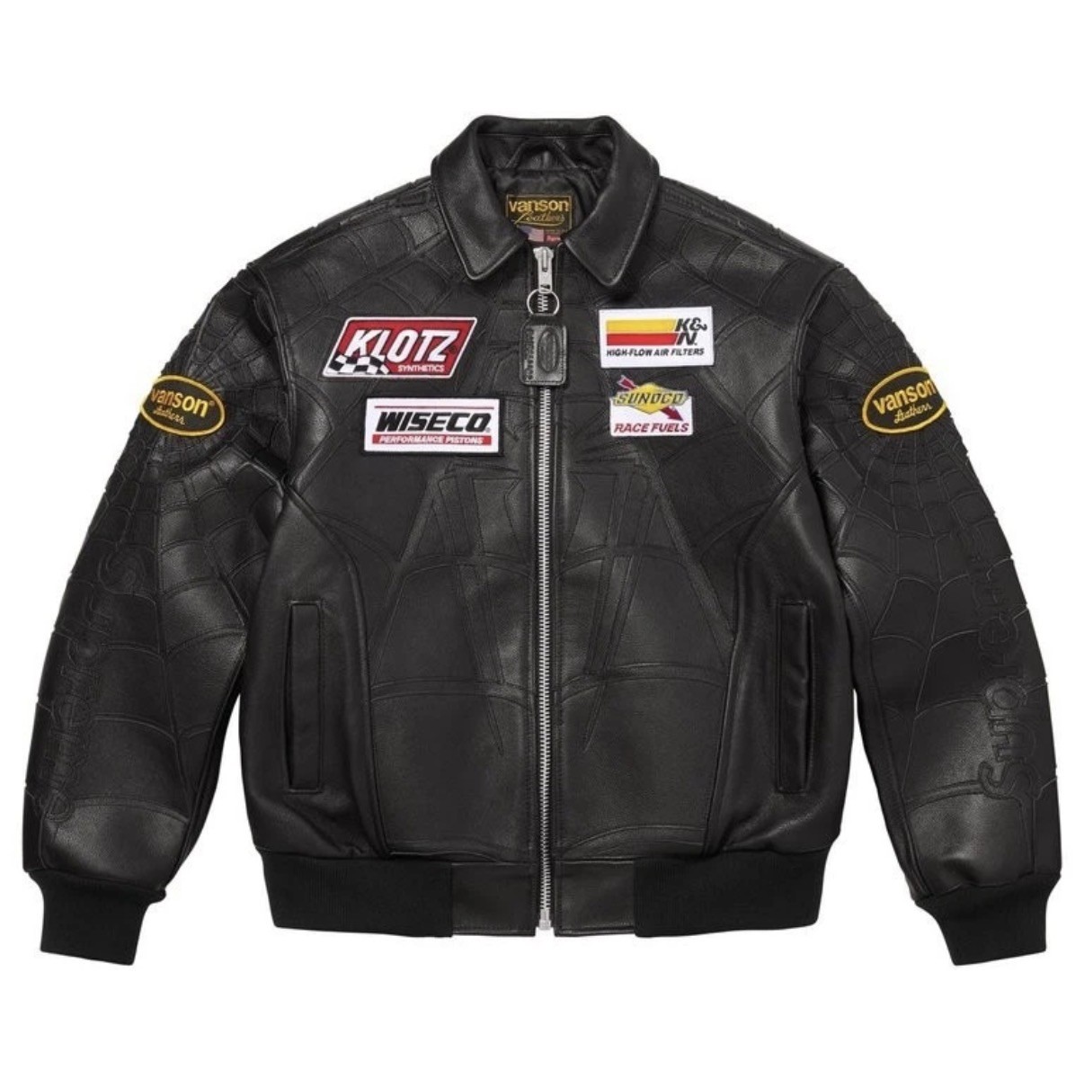Supreme Vanson Leather Spider-Man Jacket Black Size Medium - IN HAND ✅