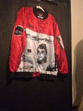 Reason Red Black White Men's Varsity Jacket Scarface Embroidered Logo 2X