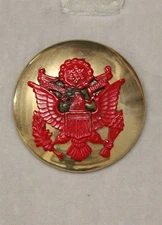 WWII era Sweetheart Pin/Brooch: Red Army Eagle on Gilt Cap Size Disc