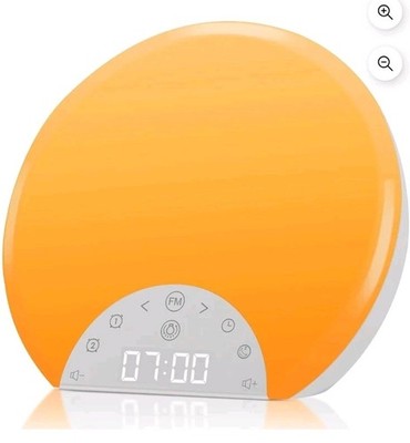 Sunrise Alarm Clock Wakeup Light Sounds & Lights