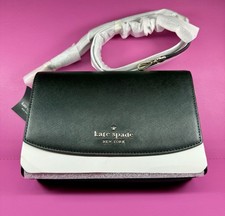 Kate Spade New York Carson Convertible Crossbody Shoulder Leather Bag in Black