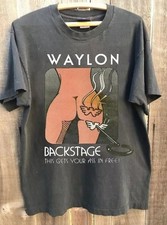 Waylon Jennings Backstage Pass short sleeve charcoal color shirt Men Women