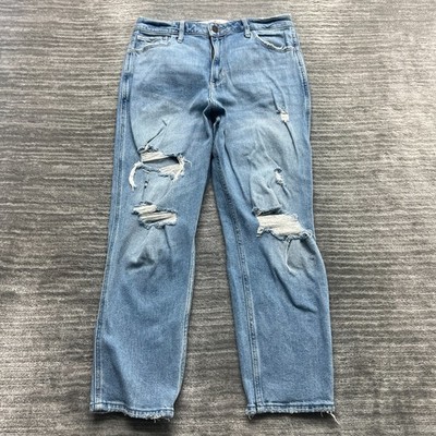 Hollister Jeans Size 9S W29 L25 Womens Curvy High Rise Mom Jean Blue Denim