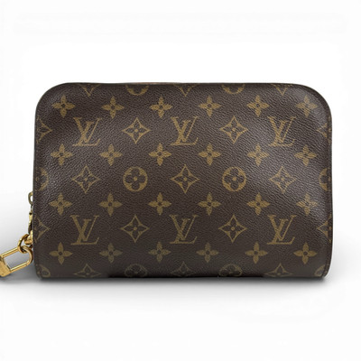 LOUIS VUITTON Orsay Monogram Canvas Brown Wristlet Zip Clutch Bag M51790