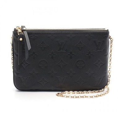 Louis Vuitton Bag Empreinte Leather Zip Double Pochette Shoulder