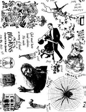 Unmounted Rubber Stamp Plate, Unmounted/Uncut Pink Rubber Stamps