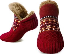 Stocking Stuffers for Adults Women Her Womens Fuzzy Slipper Socks with Grippe...