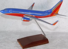 Vtg Pilot Retirement Southwest Boeing 737 Atlantic Desk Model Airplane 13.5"