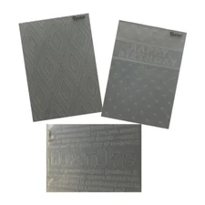 Darice Essentials Embossing Folders - thanks, Happy Birthday, Diamond - new