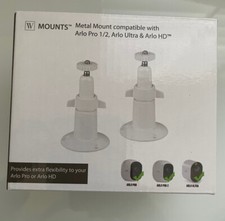 2PK Wasserstein Adjustable Metal Wall Mount Compatible w/Arlo Ultra, HD, Pro 1/2
