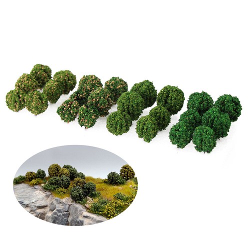 12-24pcs Shrub Cluster Bush Clusters Military Simulation Scene Landscape PJ11 - Picture 7 of 7