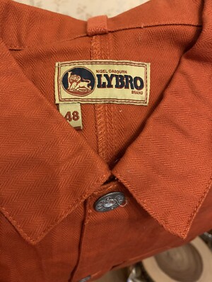 Lybro by Nigel Cabourn Chore Jacket - Blaze Orange - size 48 | eBay