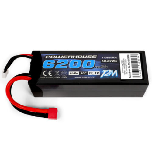 Batterie T2M Lipo 3S 11,1V 50C 6200 mAh connecteur Din/T-Plug centrale électrique T1362003C - Photo 1/1