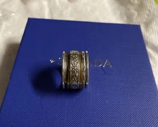 Silpada Twirl Ring R2293 Size 8 Spinner Sterling Silver Brass