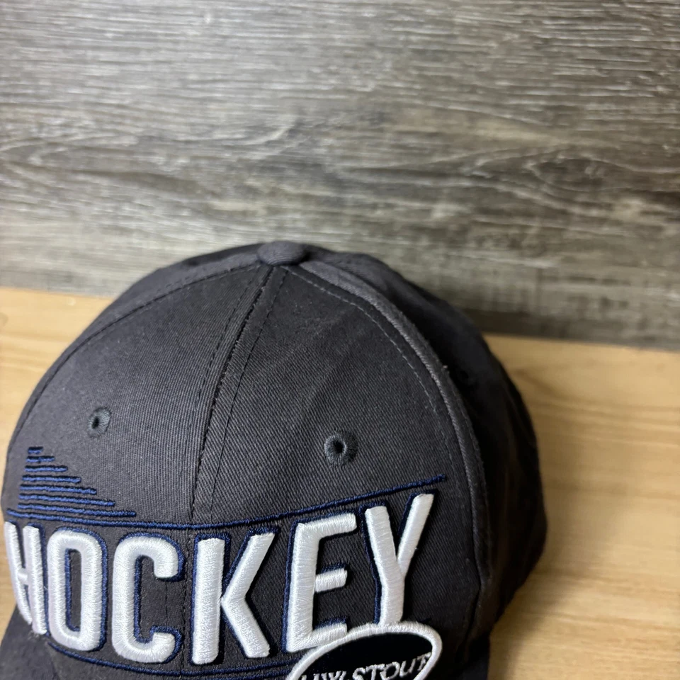 UW Stout Blue Devils Hat Cap Snapback Gray Blue Hockey University Wisconsin - Image 3 of 4