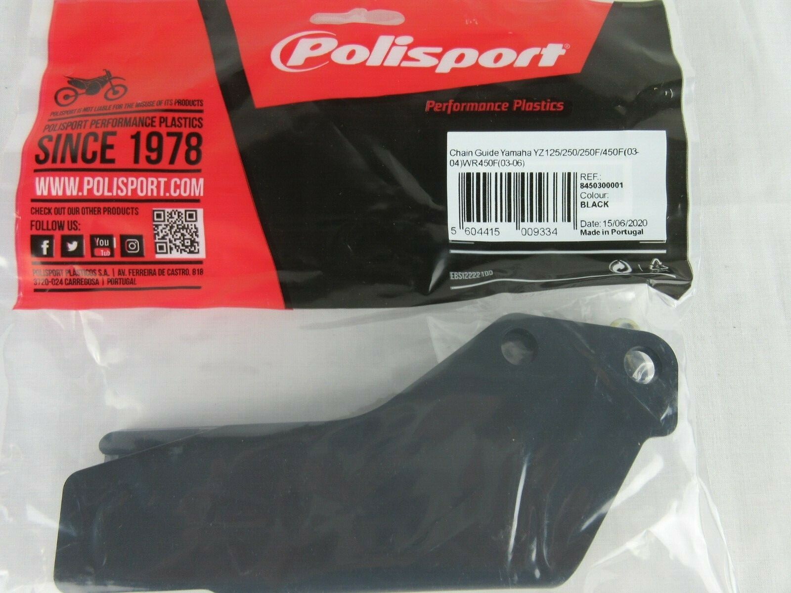 YAMAHA YZF 250 / 450 2003-2004 POLISPORT CHAIN GUIDE BLOCK BLACK - Image 4