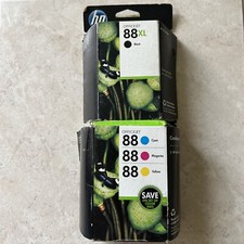 4 Pack New OEM HP 88XL Black  88 Color Ink Cartridge box XL Set Oem Lot Expired