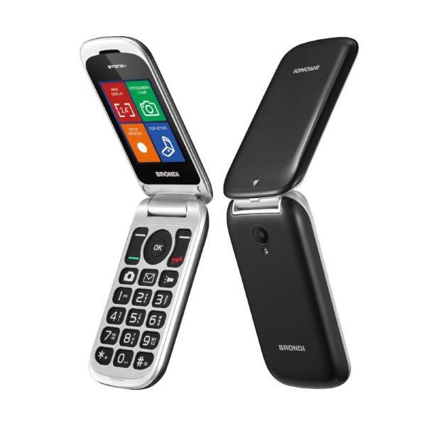 Brondi Stone+ Telefono Cellulare Senior Dual Sim Display 2.4" Black-image