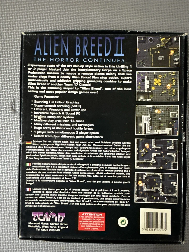 Alien Breed II: The Horror Continues (Amiga, 1993) Team17 3 Disk Video Game- - Image 2 of 4