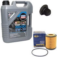 MotoröL Set 5W-30 5 Liter + ÖLfilter Sh 4784 P + Schraube FüR Opel Omega Sintra
