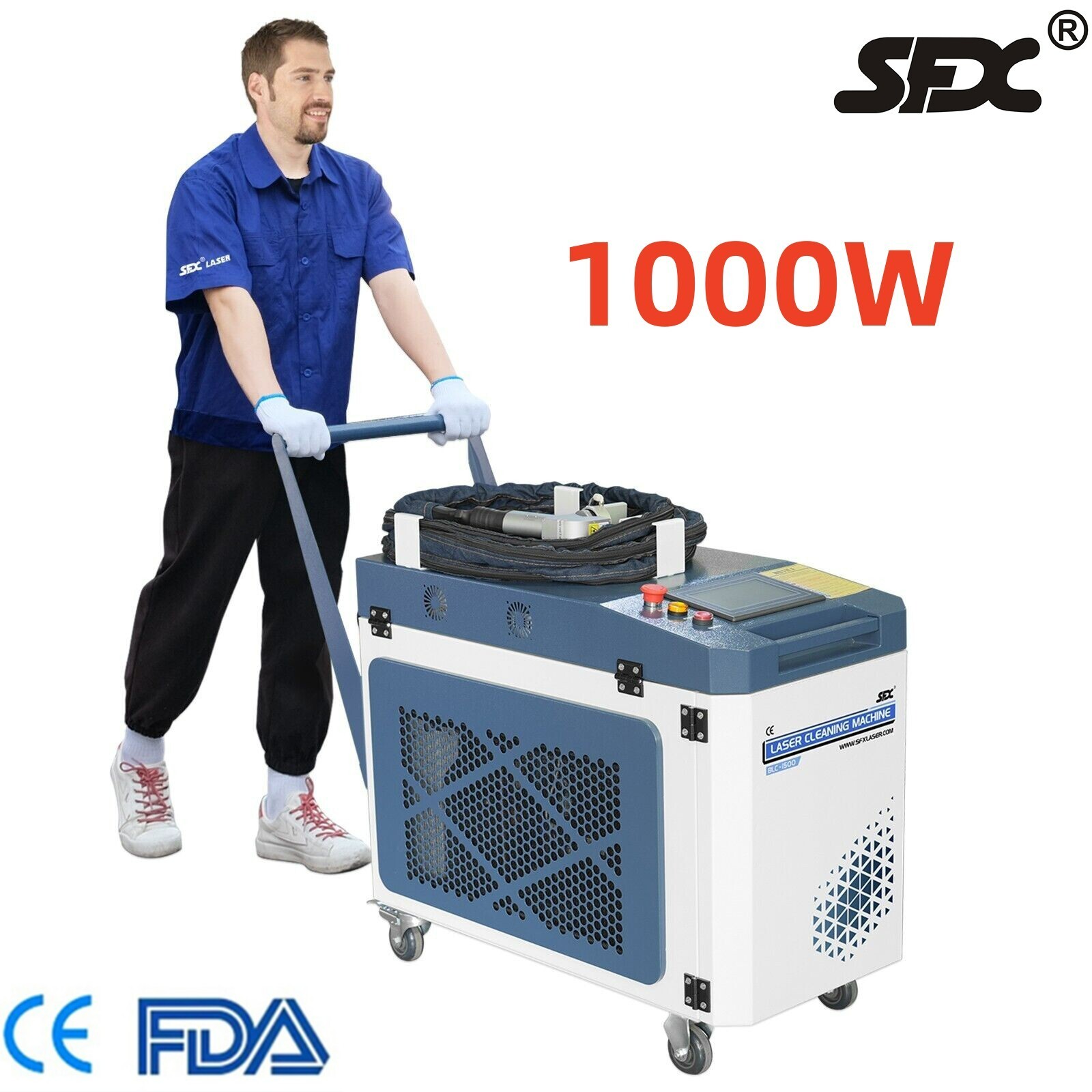 US Stock LYXC Handheld Laser Cleaning Machine MAX 1000W Laser Cleaner
