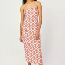 $475 NWT Rhode Lisa Column Dress in Retro Fleur Sz 14