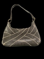 Steve Madden Hobo black bag with beige stitching. 12  long