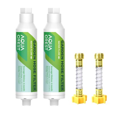 AQUA CREST Garden Hose Water Filter for Plants, Greatly Reduces Chlorine (2)