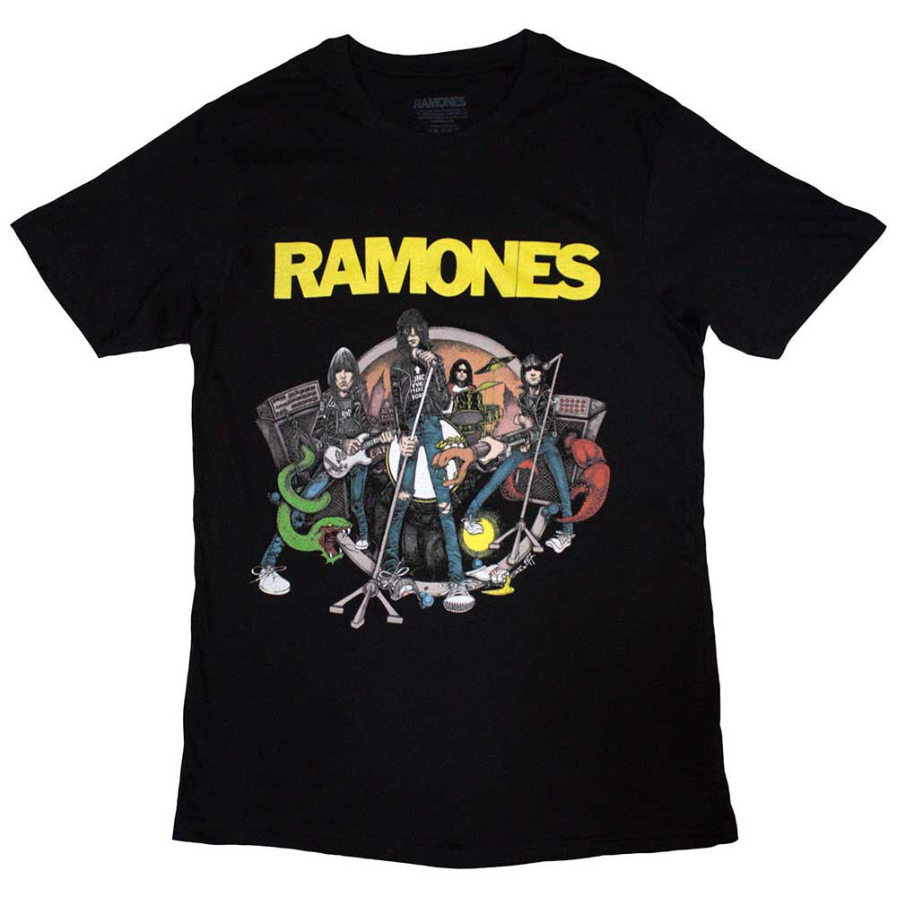 Ramones - Cartoon Band - Black T-shirt | eBay