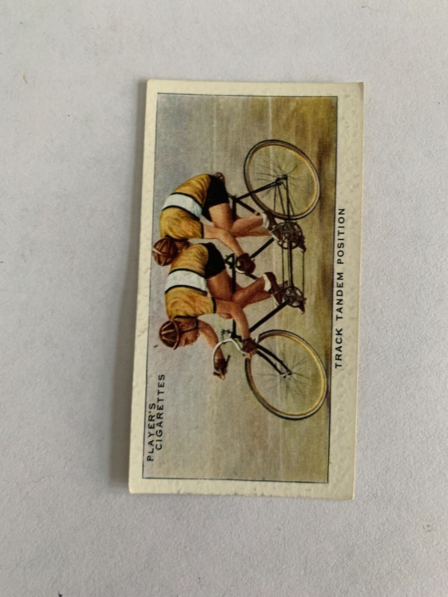 1939 John Player's Cigarettes CYCLING #45 TRACK TANDEM POSITION Rare &  Vintage!