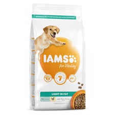 Image of Iams Vitality Light In Fat Dog Food With Fresh Chicken Dog Food 12kg