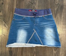 Girl's GUESS JEANS Elastic Waist Pull-On Stretchy Mini Skirt, Size: M 10/12