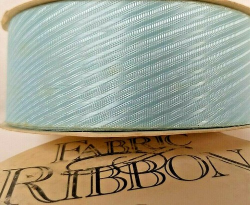 Cinta de tela de grosgrain Belair azul rollo de 25 yardas patrón ancho 1 3/8 8652 WFR - Imagen 3 de 5