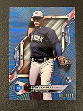 Gleyber Torres 2018 Topps High Tek Rookie Blue Rainbow Wave /150 Yankees HT-GT