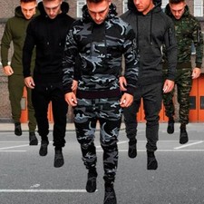Men Jogger Tracksuit Casual Pants Jacket Sweatsuit Hip Hop Sweatshirt Thin Set