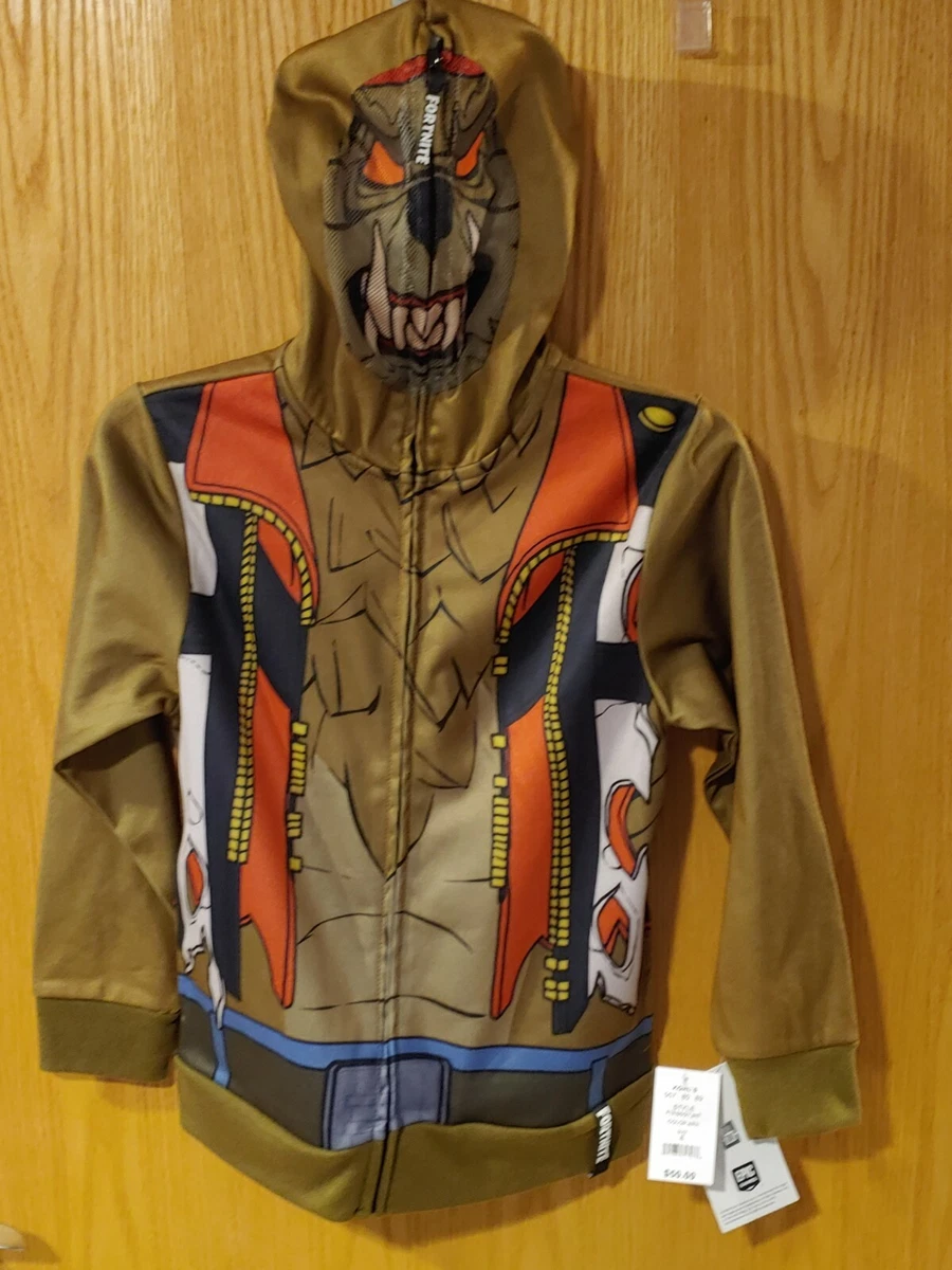 Neuf avec etiquettes costume Fortnite garcon masque complet sweat a capuche 235