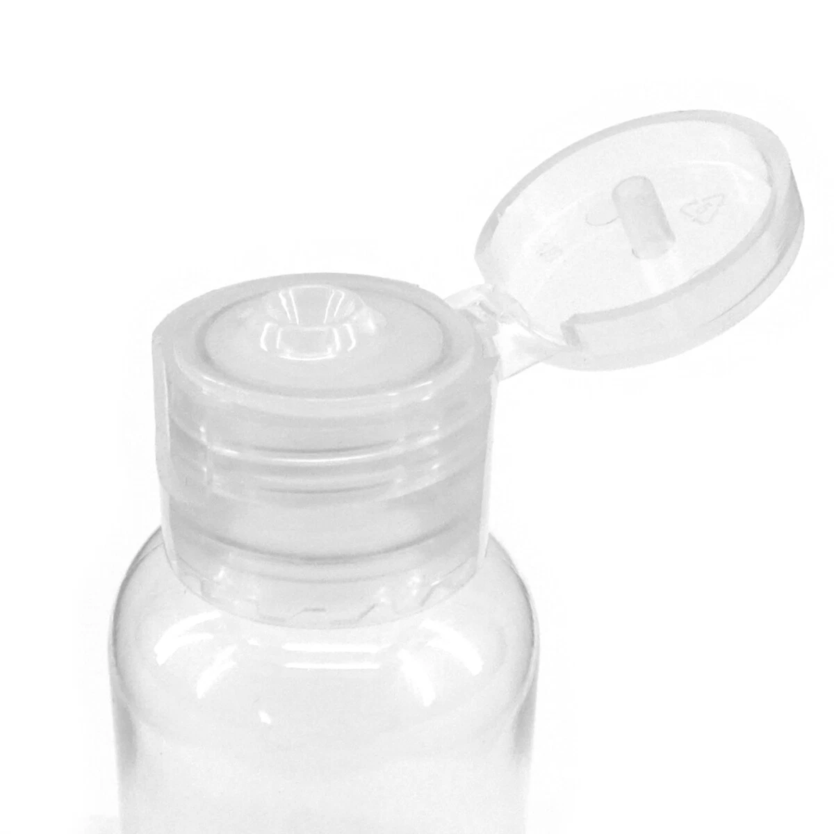 50 Pack Travel Bottles with Keychain, 2oz/50ml Plastic Flip Cap