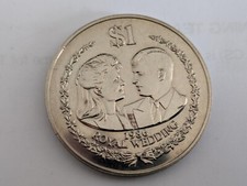 1986 COOK ISLANDS $1 COIN-ROYAL WEDDING