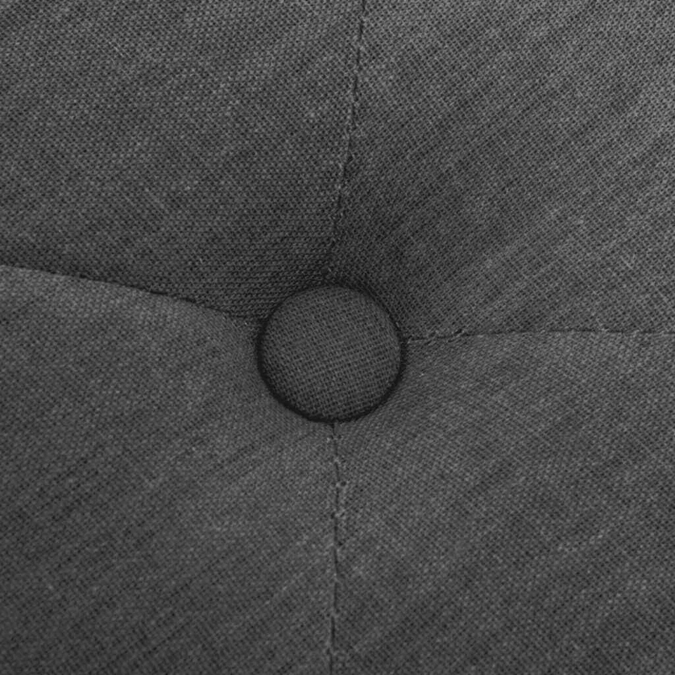 Banco NNEVL Lino Madera Maciza 110x38x48 cm Gris Oscuro Foto 4 de 4