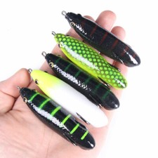 5PCS 8.5cm/12.7g Frog Top Water Soft Snake Fishing Lure Bait Floating Swimbait