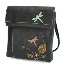 CHALA Criss Messenger Bag - Dragonfly Handbag (Black) NWT