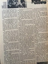 The Who, Full Page Vintage Clipping