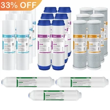 5 Stage Reverse Osmosis System RO Water Filter Sediment Carbon Block Cartridges