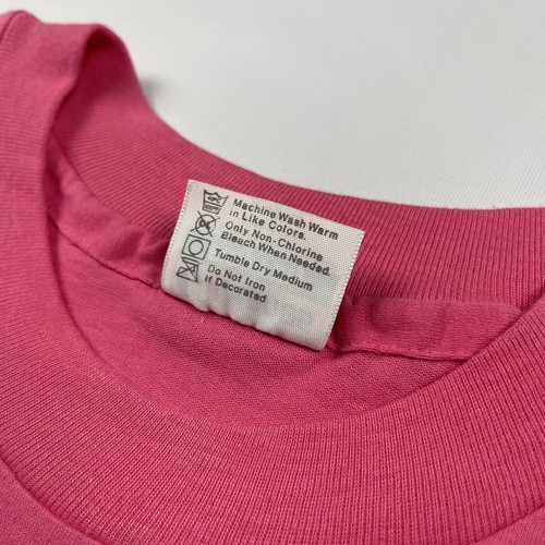 Camiseta Hanes Fifty Fifty Vintage Grande 42-44 Puntada Única Rosa Flores Rosa - Imagen 22 de 24