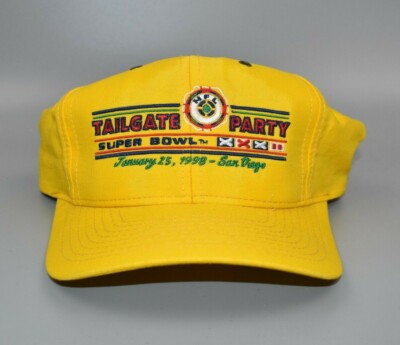 NFL Super Bowl XXXIII Tailgate Party Logo Athletic Buckle Strapback Cap Hat