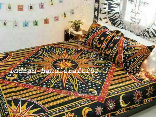 Mandala Bettbezug Indisch Hippie King Size Bettdecke Doona Bezug Boho Bettwäsche Set - Bild 4 von 58