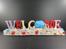 Tropical 3D Colorful Ocean Nautical Welcome to the Beach Free Standing Sign