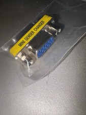 Lotx100 VGA SVGA 15 Pin Female to Female F/F Mini Gender Adapter Connector