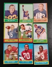 1963 Topps Football Card Lot - 9 Different - W Billy Joe Conrad and Andy Cvercko